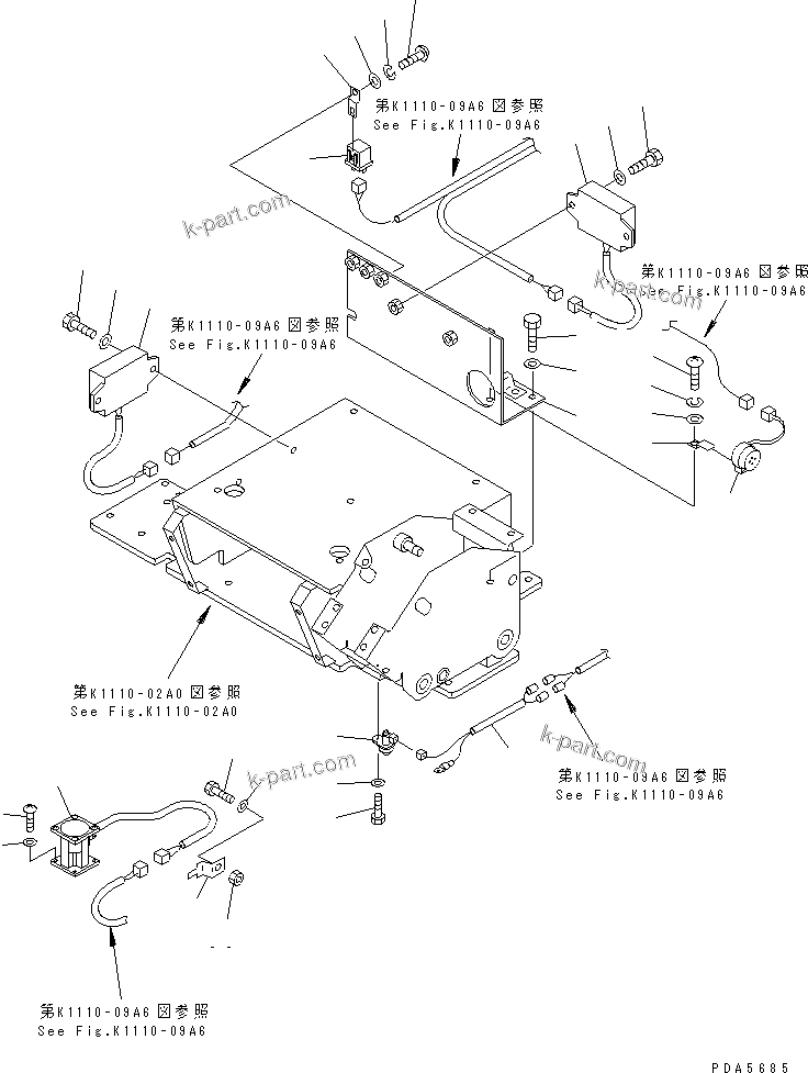 Komatsu parts book diagram for PC128UU-1 S/N 1001-UP: FLOOR FRAME (ELECTRICAL PARTS) (FOR AUTO HORIZONTALLY DIGGING)(#1001-2346)