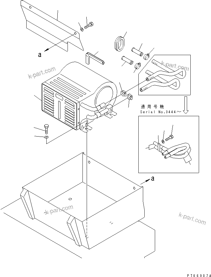 Komatsu parts book diagram for PC128UU-1 S/N 1001-UP: FLOOR FRAME (CAR HEATER AND MOUNTING)