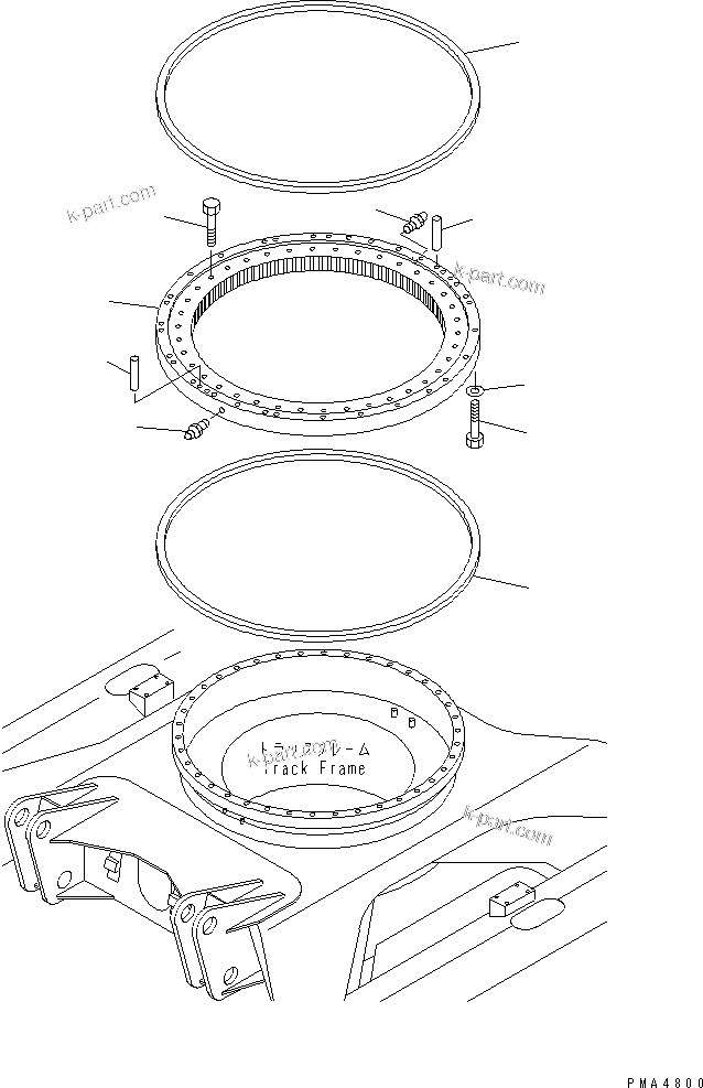 Komatsu parts book diagram for PC128UU-1 S/N 1001-UP: SWING CIRCLE