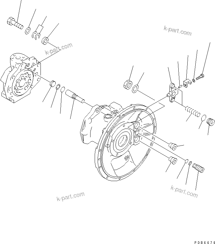 Komatsu parts book diagram for PC128UU-1 S/N 1001-UP: MAIN PUMP (4/9)(#1001-2346)