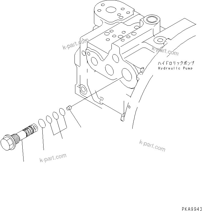 Komatsu parts book diagram for PC128UU-1 S/N 1001-UP: MAIN PUMP (7/10)(#2347-)