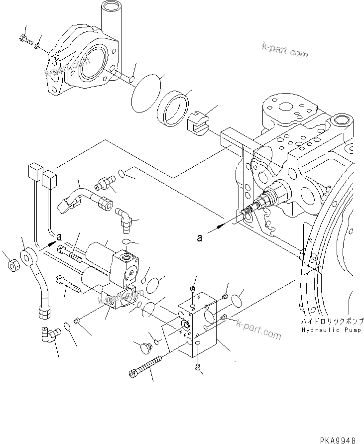 Komatsu parts book diagram for PC128UU-1 S/N 1001-UP: MAIN PUMP (10/10)(#2347-)
