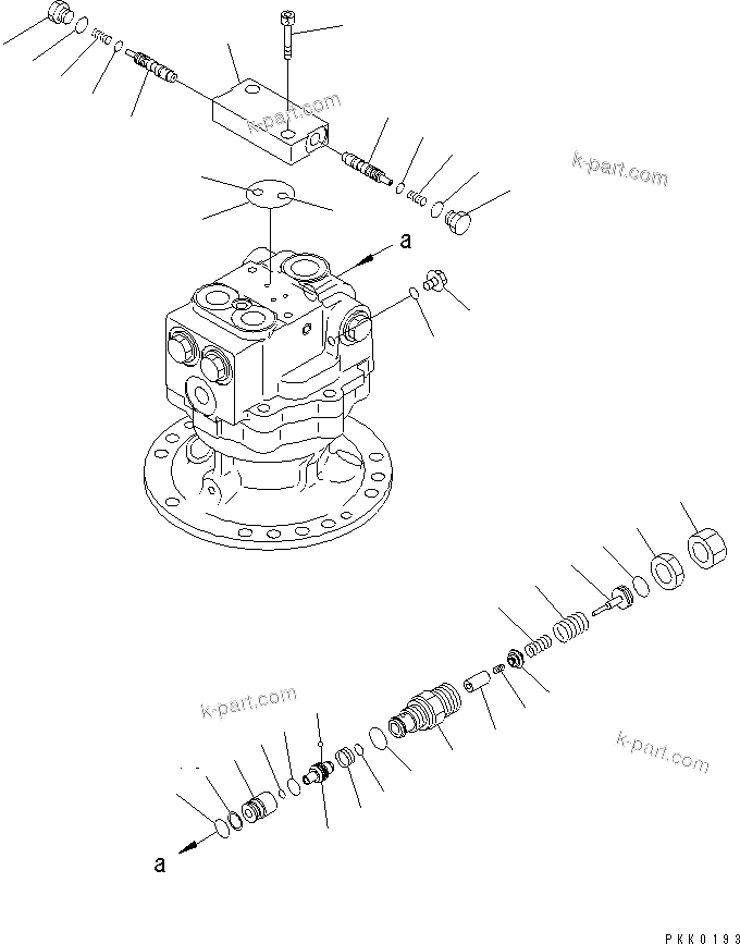 Komatsu parts book diagram for PC128UU-1 S/N 1001-UP: SWING MOTOR (2/2)(#2347-)