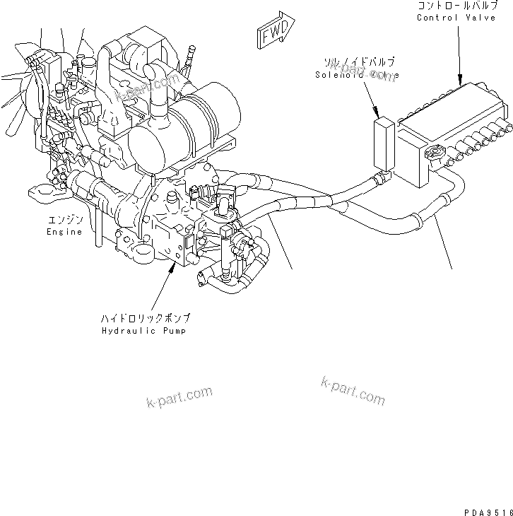Komatsu parts book diagram for PC128UU-1 S/N 1001-UP: PERIODICAL REPLACEMENT CRITICAL PARTS (2/2) (HYDRAULIC HOSE)(#1001-2346)