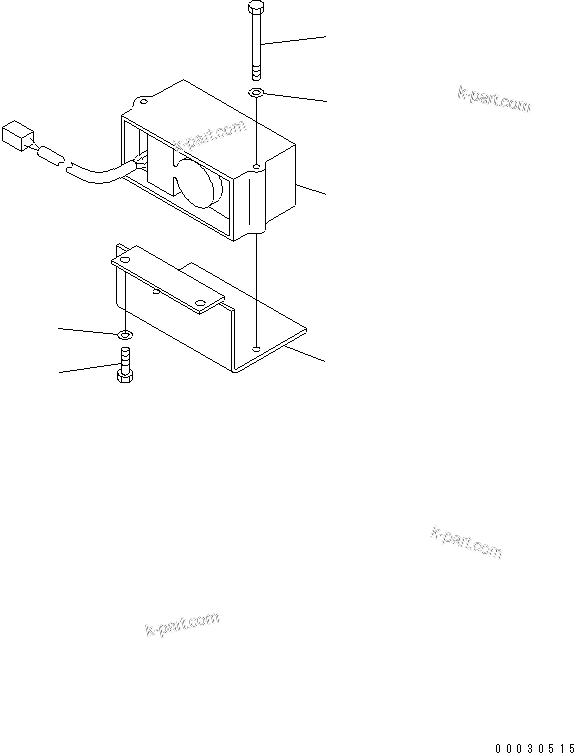 Komatsu parts book diagram for PC12R-8 S/N 10001-UP: TRAVEL BUZZER (U.S.A. SPEC.)