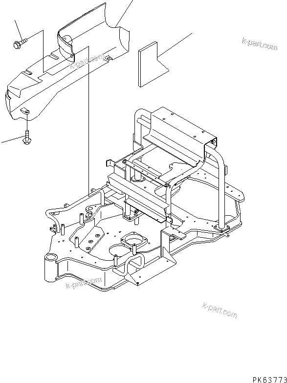Komatsu parts book diagram for PC12R-8 S/N 10001-UP: RIGHT SIDE COVER (FOR CAR HEATER)