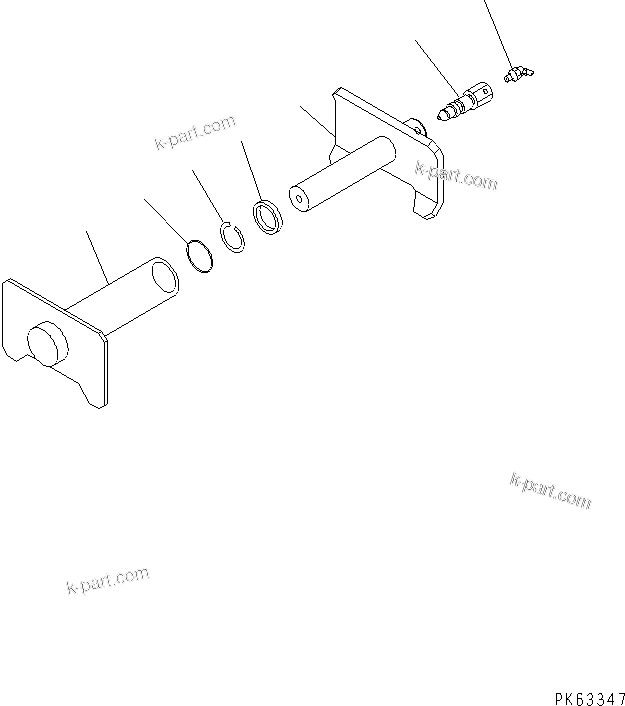 Komatsu parts book diagram for PC12R-8 S/N 10001-UP: IDLER CUSHION (FOR RUBBER SHOE)