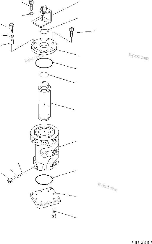 Komatsu parts book diagram for PC12R-8 S/N 10001-UP: SELECTOR VALVE (FOR MULTI PATTERN CONTROL)