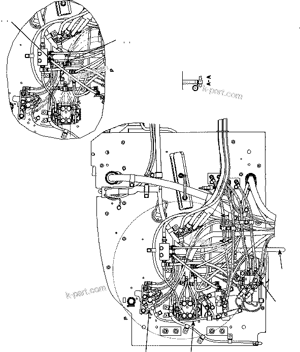 Komatsu parts book diagram for PC138US-8 2 PIECE BOOM S/N 20868-UP: FLOOR FRAME
