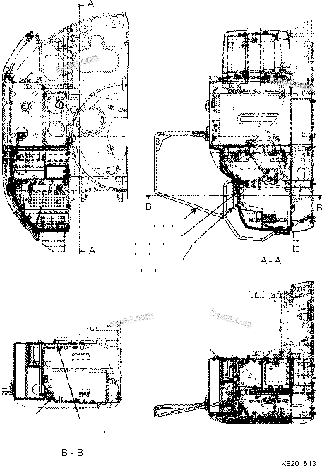 Komatsu parts book diagram for PC138US-8 2 PIECE BOOM S/N 20868-UP: HAND RAIL