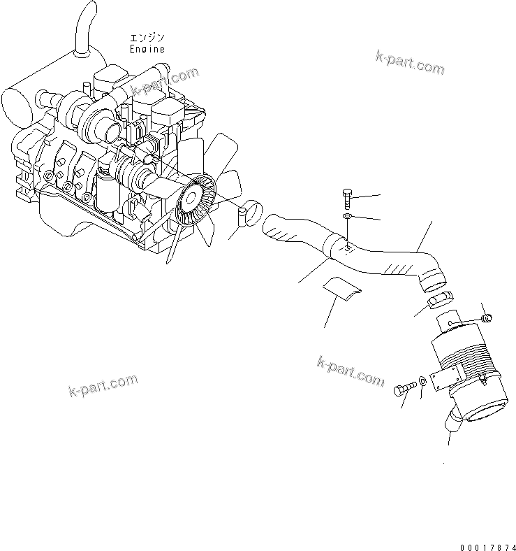Komatsu parts book diagram for PC138US-2-A S/N 4501-UP: AIR CLEANER