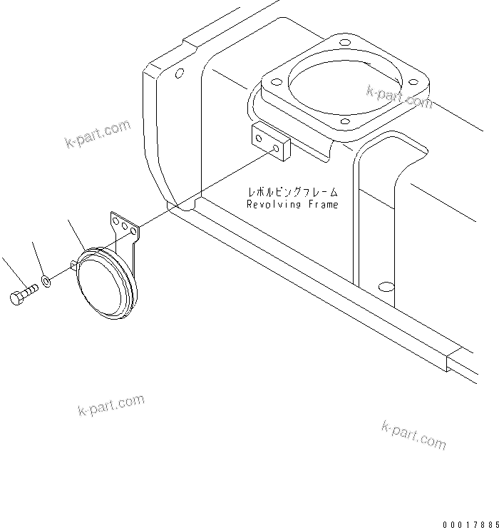 Komatsu parts book diagram for PC138US-2-A S/N 4501-UP: HORN