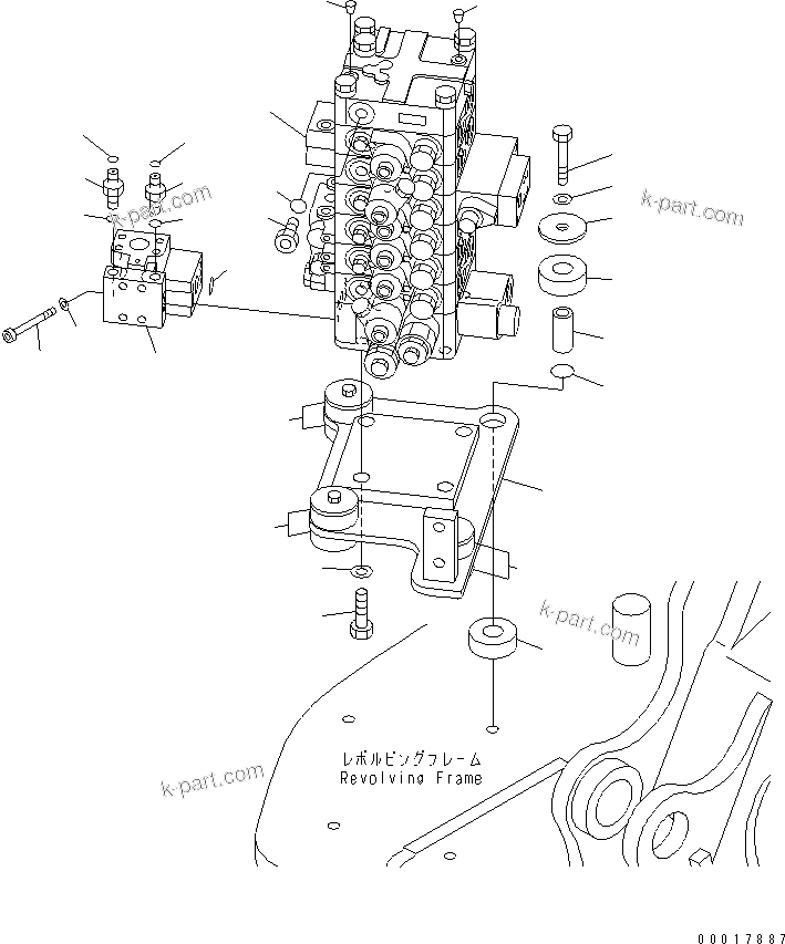 Komatsu parts book diagram for PC138US-2-A S/N 4501-UP: MAIN VALVE