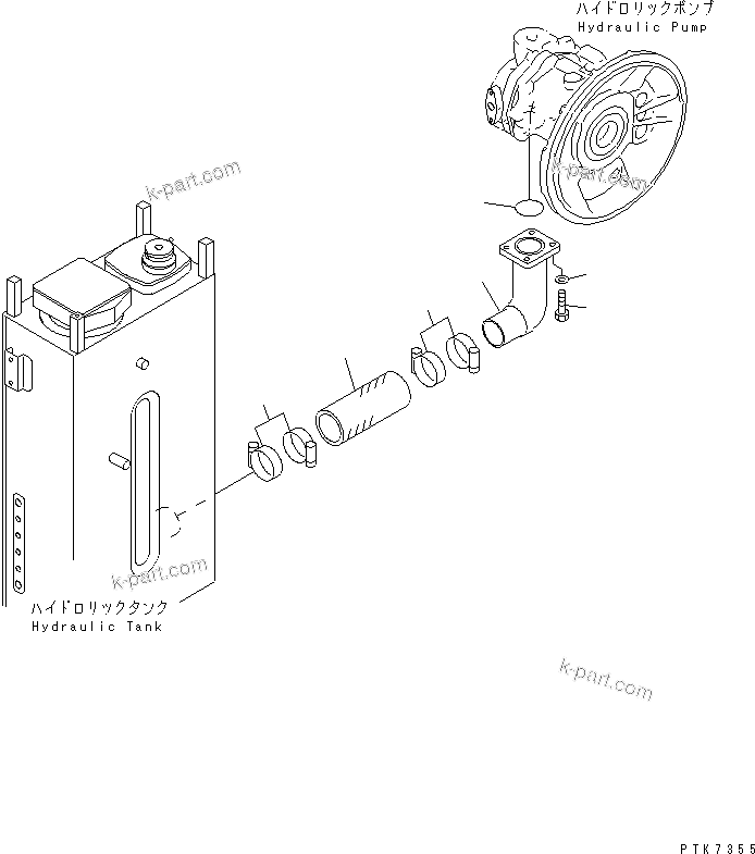 Komatsu parts book diagram for PC138US-2-A S/N 4501-UP: PUMP SUCTION