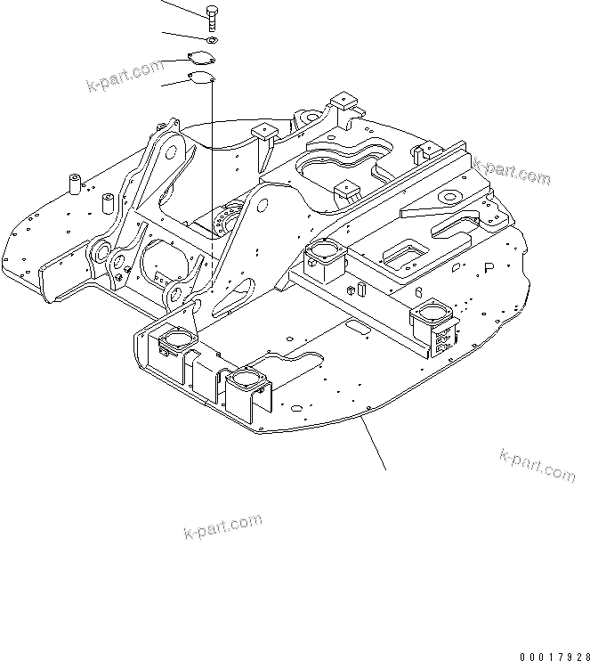 Komatsu parts book diagram for PC138US-2-A S/N 4501-UP: REVOLVING FRAME
