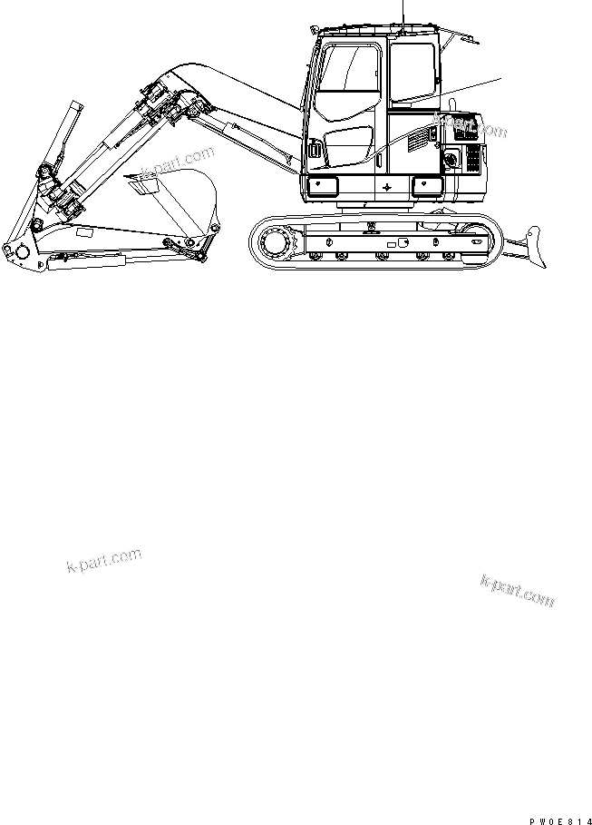 Komatsu parts book diagram for PC138US-2-A S/N 4501-UP: OPERATOR'S CAB (GALEO MARK)
