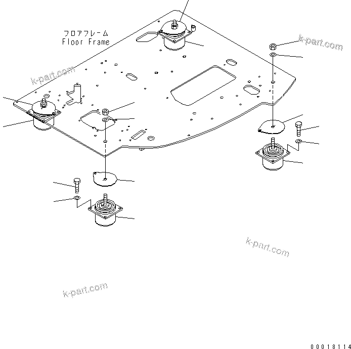 Komatsu parts book diagram for PC138US-2-A S/N 4501-UP: FLOOR MOUNT
