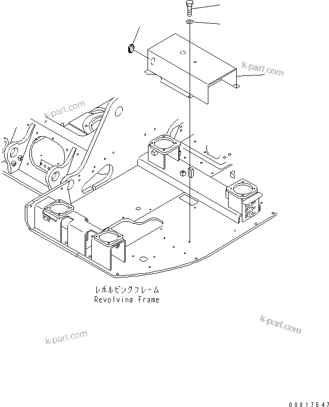 Komatsu parts book diagram for PC138US-2-A S/N 4501-UP: CASE RIGHT SIDE