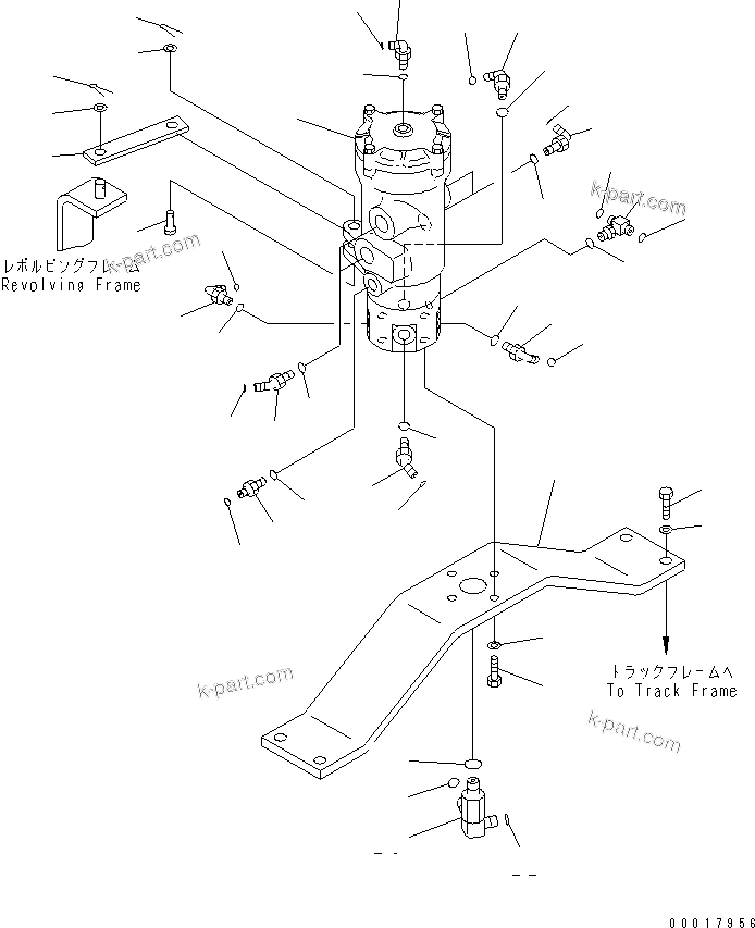 Komatsu parts book diagram for PC138US-2-A S/N 4501-UP: SWIVEL JOINT