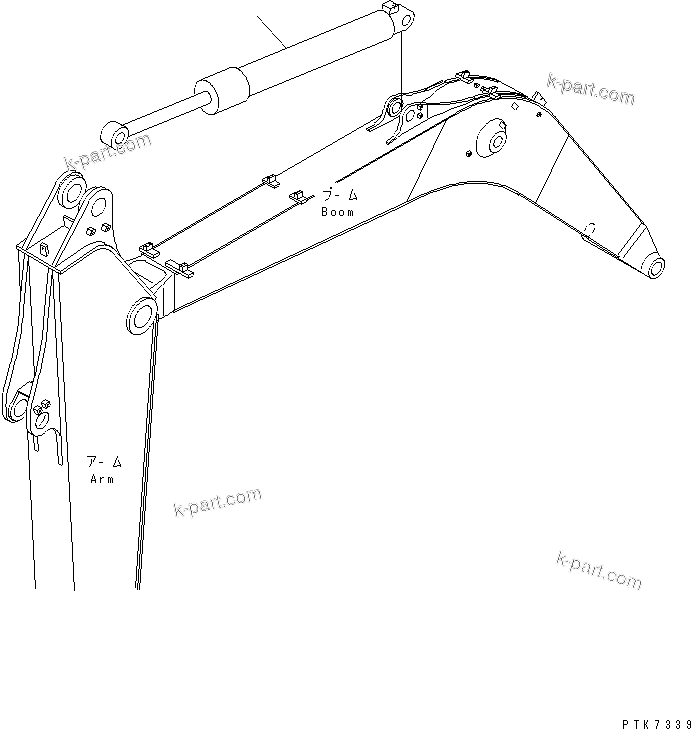 Komatsu parts book diagram for PC138US-2-A S/N 4501-UP: ARM CYLINDER