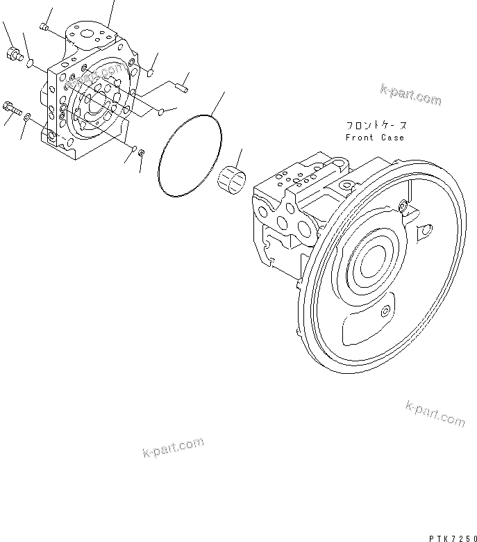 Komatsu parts book diagram for PC138US-2-A S/N 4501-UP: MAIN PUMP (2/8)
