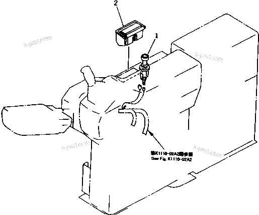 Komatsu parts book diagram for PC150-5 S/N 6001-UP: LIGHTER AND ASHTRAY (FOR WRIST CONTROL)