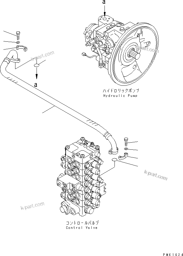 Komatsu parts book diagram for PC150LGP-6K S/N K35001-UP: DELIVERY LINE