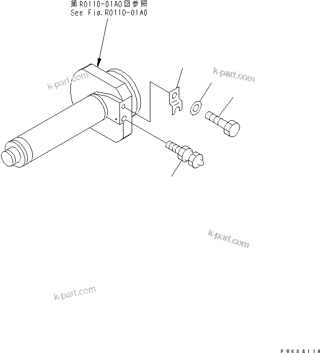 Komatsu parts book diagram for PC150LGP-6K S/N K35001-UP: IDLER CUSHION