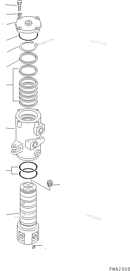 Komatsu parts book diagram for PC150LGP-6K S/N K35001-UP: SWIVEL JOINT (INNER PARTS)