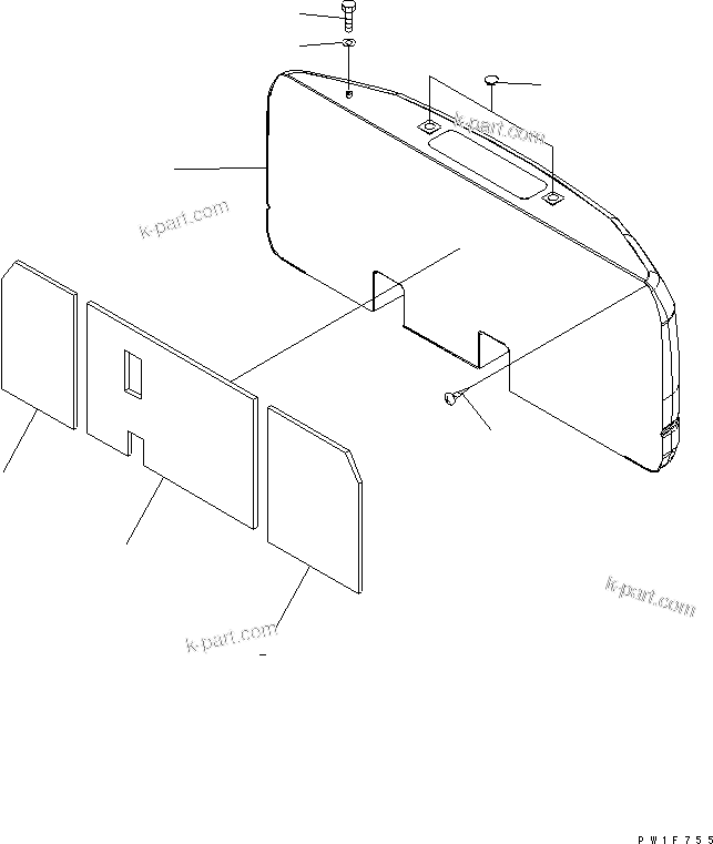Komatsu parts book diagram for PC160LC-7K-KA S/N K40001-UP: COUNTER WEIGHT
