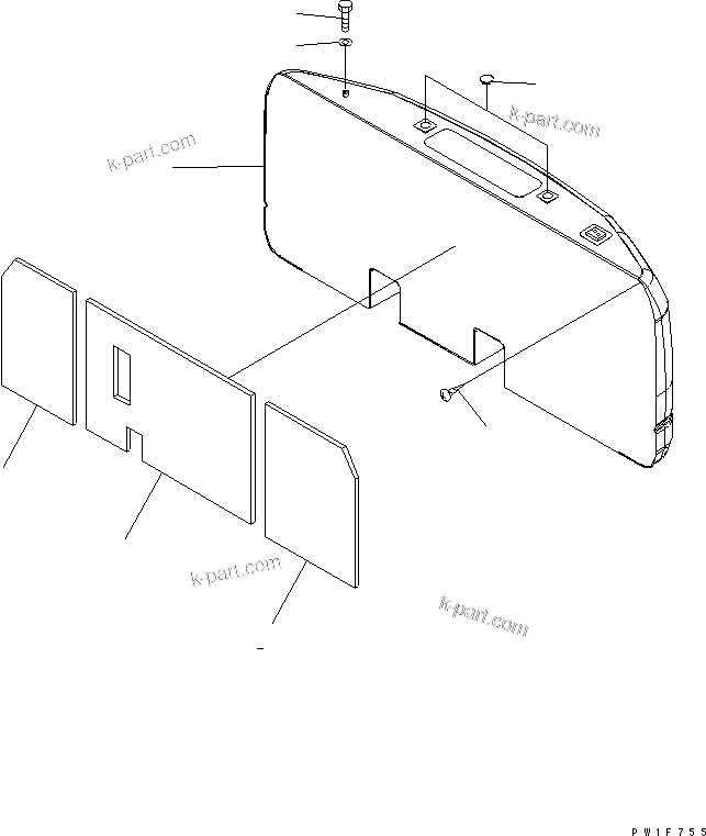 Komatsu parts book diagram for PC160LC-7K-KA S/N K40001-UP: COUNTER WEIGHT