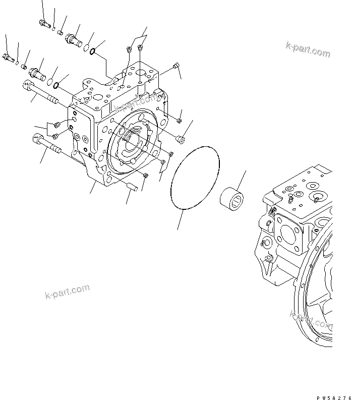 Komatsu parts book diagram for PC160LC-7K-KA S/N K40001-UP: MAIN PUMP (2/9)
