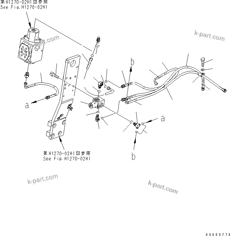 Komatsu parts book diagram for PC160LC-7E0 S/N 20001-UP (TIER 3): ATTACHMENT LINE (1 ACTUATOR) (SOLENOID VALVE)