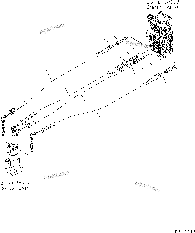 Komatsu parts book diagram for PC160LC-7E0 S/N 20001-UP (TIER 3): TRAVEL LINE