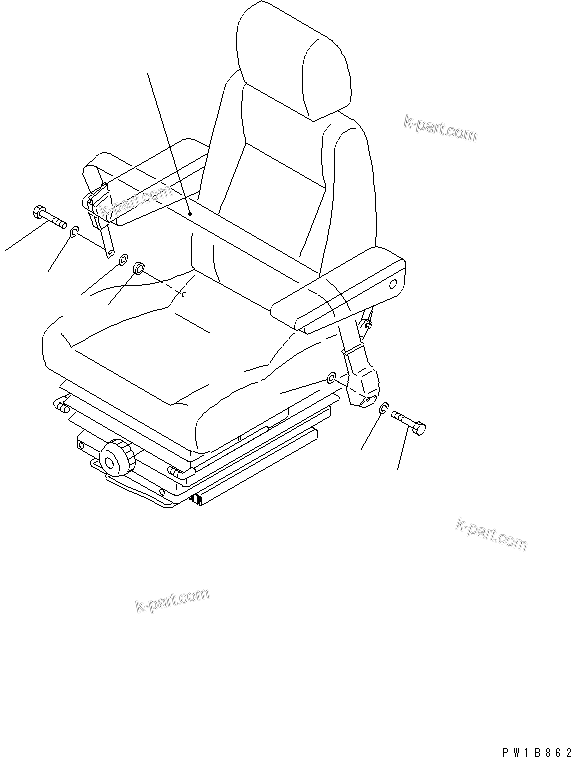 Komatsu parts book diagram for PC160LC-7E0 S/N 20001-UP (TIER 3): SEAT BELT (78MM WIDE)