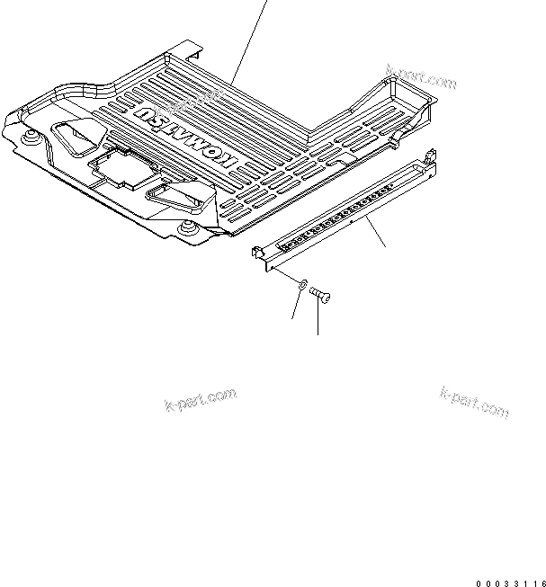 Komatsu parts book diagram for PC160LC-7E0 S/N 20001-UP (TIER 3): FLOOR MAT