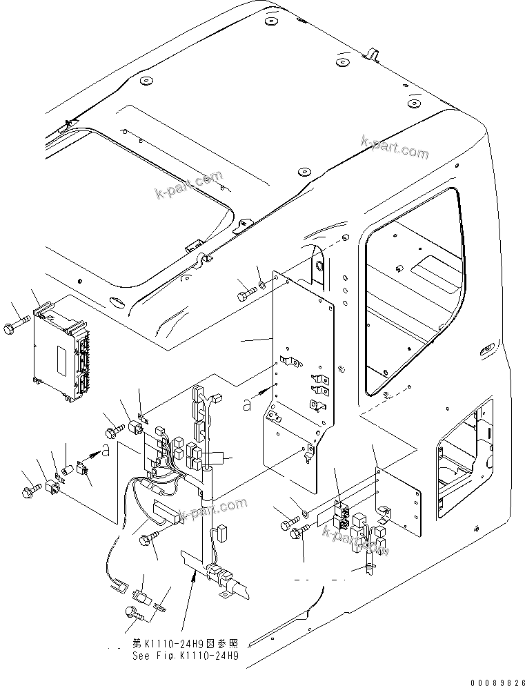 Komatsu parts book diagram for PC160LC-7E0 S/N 20001-UP (TIER 3): FLOOR FRAME (OPERATOR'S CAB) (SUB PANEL) (FOR KAL)(#20169-)