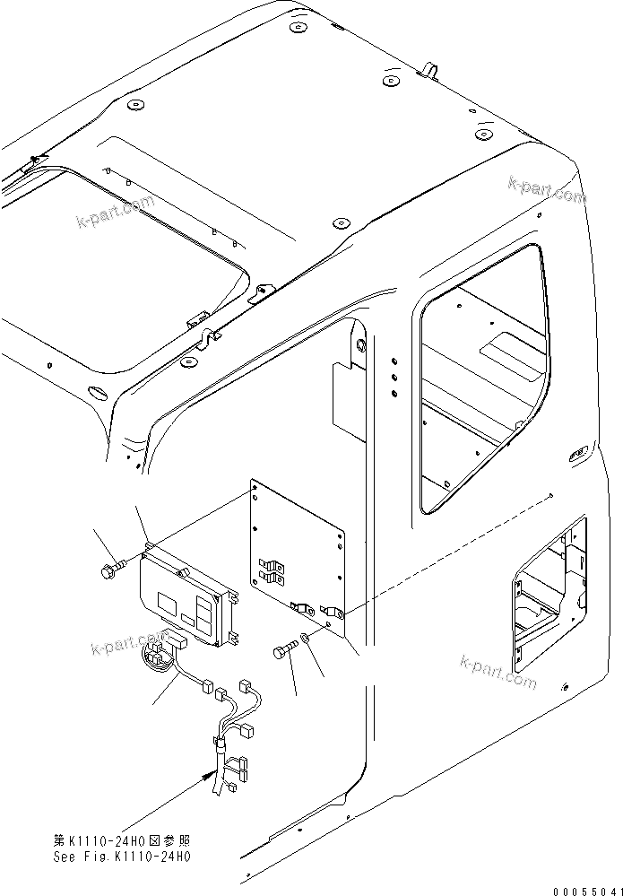 Komatsu parts book diagram for PC160LC-7E0 S/N 20001-UP (TIER 3): FLOOR FRAME (OPERATOR'S CAB) (KOMTRAX)