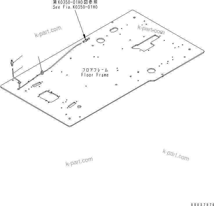 Komatsu parts book diagram for PC160LC-7E0 S/N 20001-UP (TIER 3): FLOOR FRAME (OPERATOR'S CAB) (WINDOW WASHER)