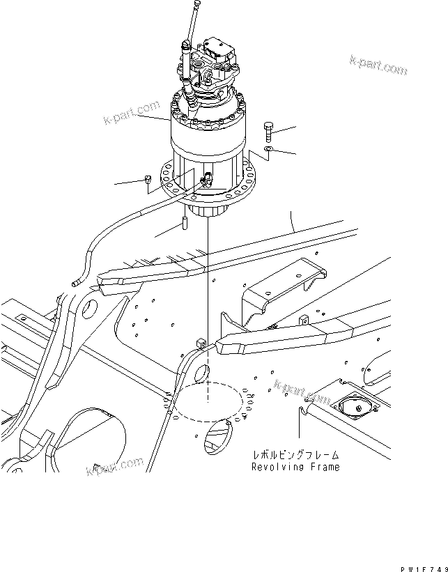Komatsu parts book diagram for PC160LC-7E0 S/N 20001-UP (TIER 3): SWING MACHINERY