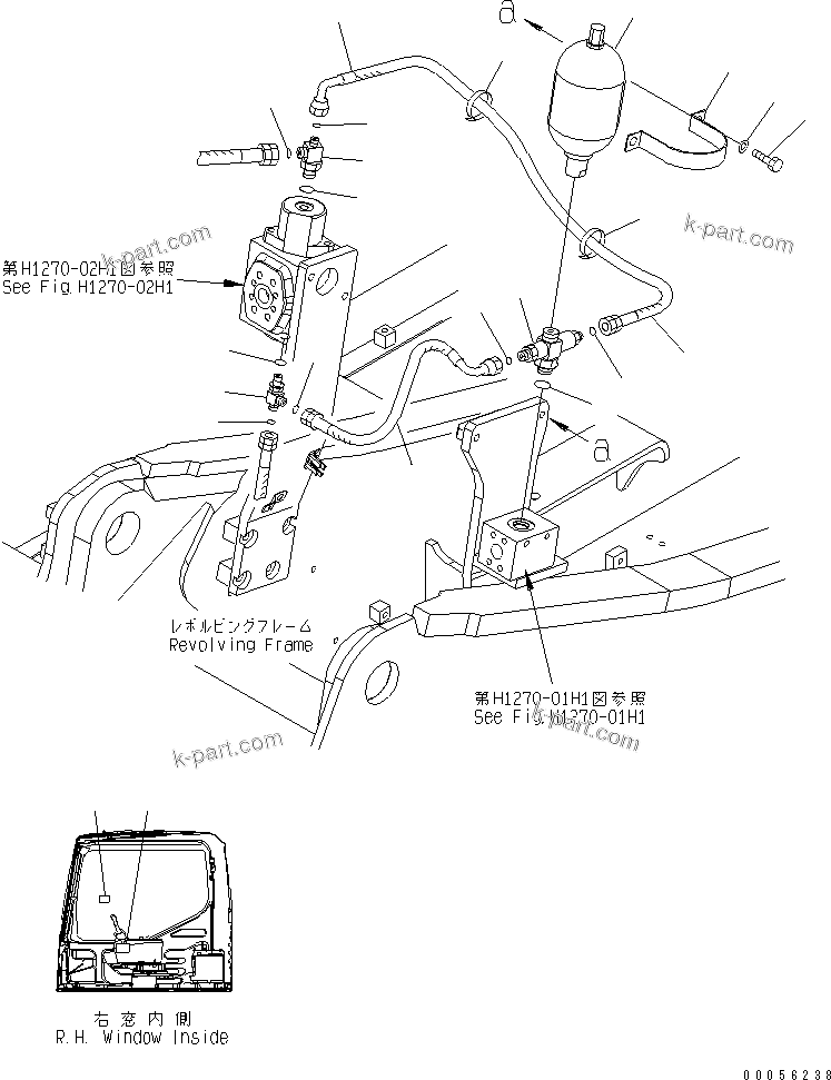 Komatsu parts book diagram for PC160LC-7E0 S/N 20001-UP (TIER 3): BREAKER ADAPTER (FOR NIPPON PNEUMATIC)