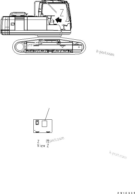 Komatsu parts book diagram for PC160LC-7E0 S/N 20001-UP (TIER 3): PLATE (LUBRICATION STANDARD CHART) (100H)