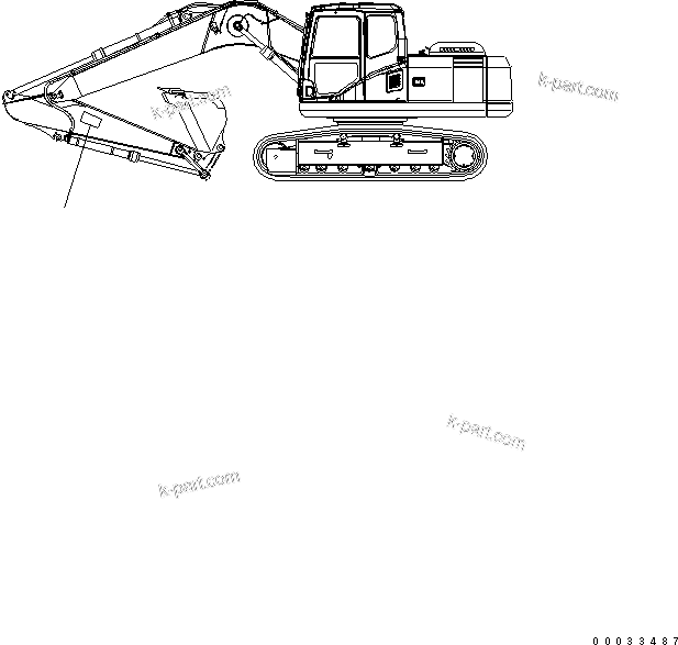 Komatsu parts book diagram for PC160LC-7E0 S/N 20001-UP (TIER 3): SAFETY PLATE (FOR EXCEPT JAPAN)