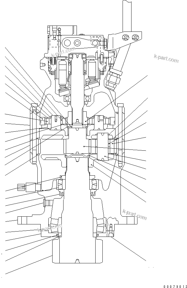 Komatsu parts book diagram for PC160LC-7E0 S/N 20001-UP (TIER 3): SWING MOTOR AND MACHINERY (1/3)