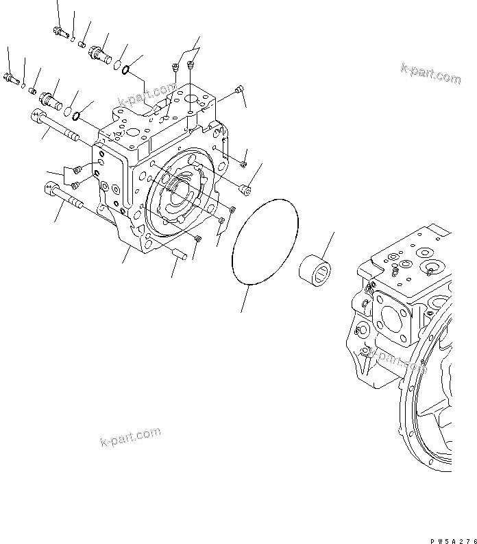 Komatsu parts book diagram for PC160LC-7E0 S/N 20001-UP (TIER 3): MAIN PUMP (2/9)