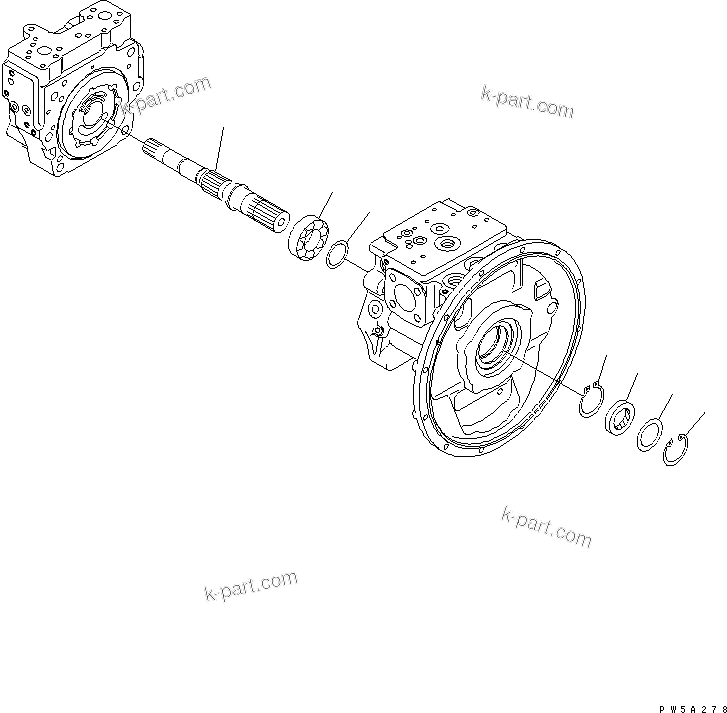 Komatsu parts book diagram for PC160LC-7E0 S/N 20001-UP (TIER 3): MAIN PUMP (4/9)