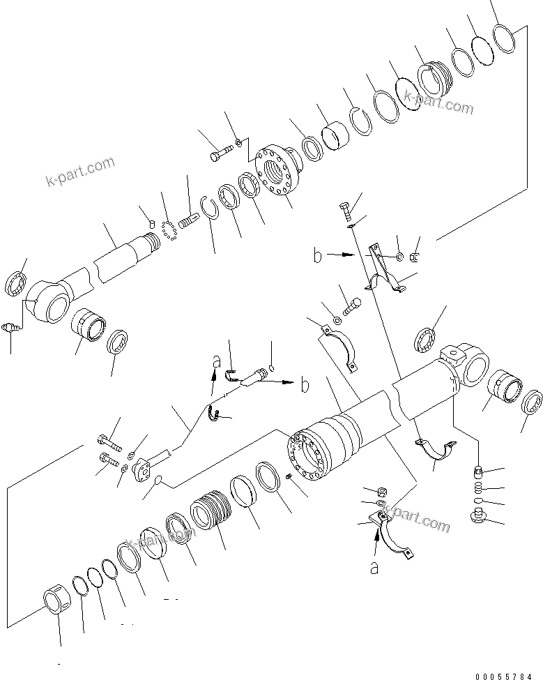 Komatsu parts book diagram for PC160LC-7E0 S/N 20001-UP (TIER 3): ARM CYLINDER