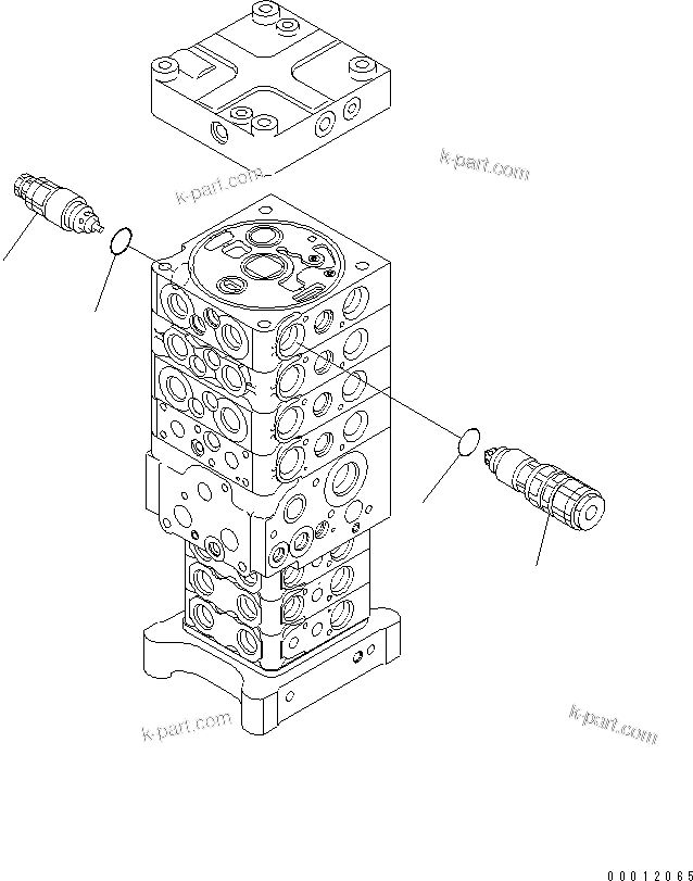 Komatsu parts book diagram for PC160LC-7E0 S/N 20001-UP (TIER 3): MAIN VALVE (7-VALVE) (28/28)