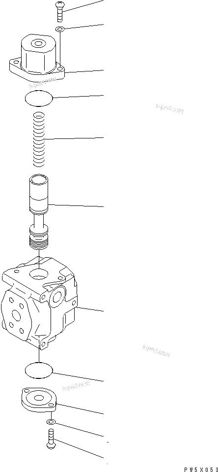 Komatsu parts book diagram for PC160LC-7E0 S/N 20001-UP (TIER 3): SELECTOR VALVE