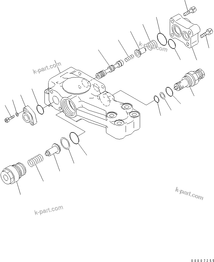 Komatsu parts book diagram for PC160LC-7E0 S/N 20001-UP (TIER 3): BURST VALVE (FOR BOOM CYLINDER) (L.H.)